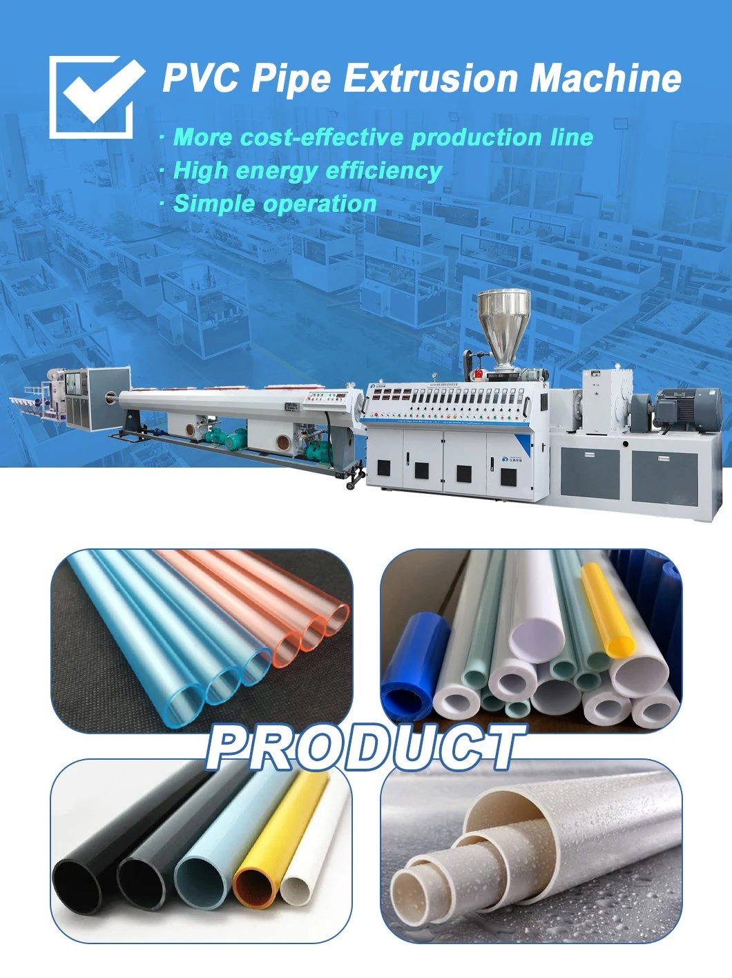 50-315mm PVC Drain Pipe Extruding Machine/Line/Equipment/Plant for Sale