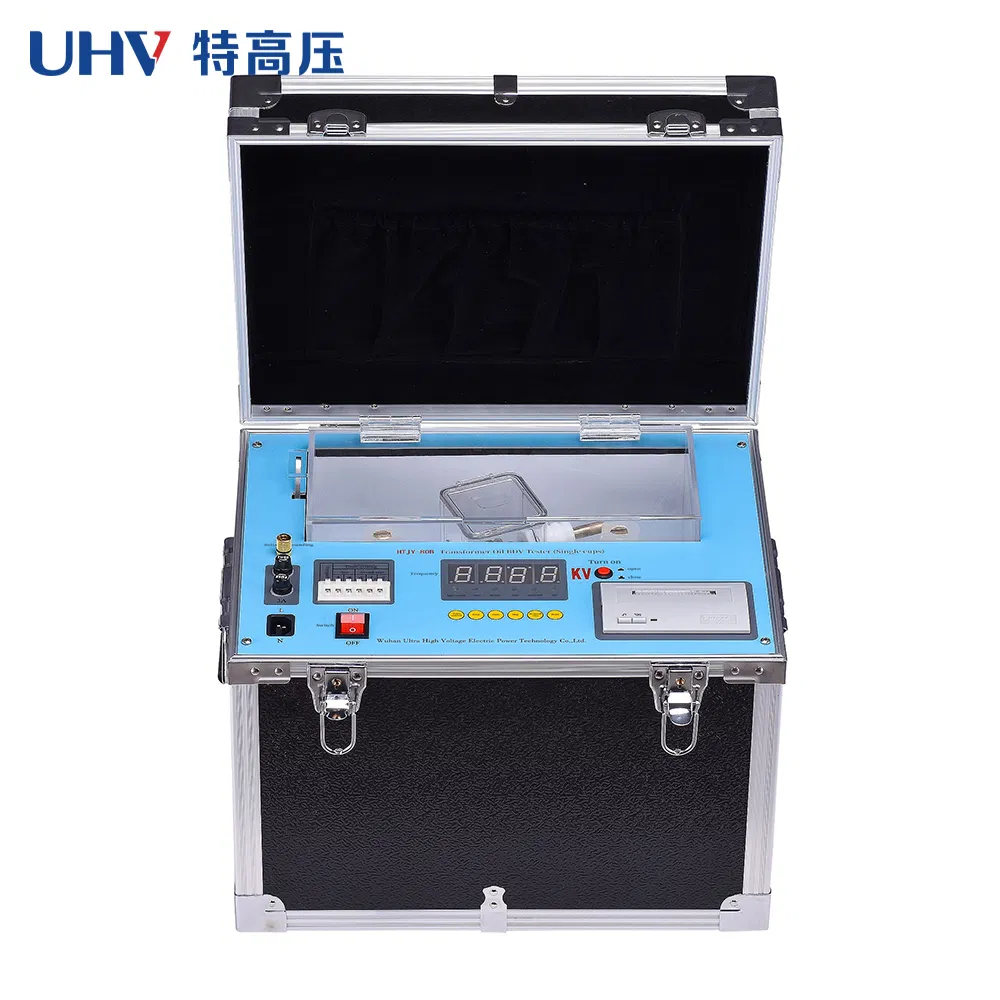 Htjy-80b Bdv 80kv Dielectric Strength Tester Insulating Transformer Oil Breakdown Voltage Bdv Test Equipment